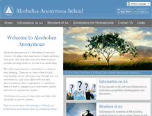 Tablet Screenshot of alcoholicsanonymous.ie